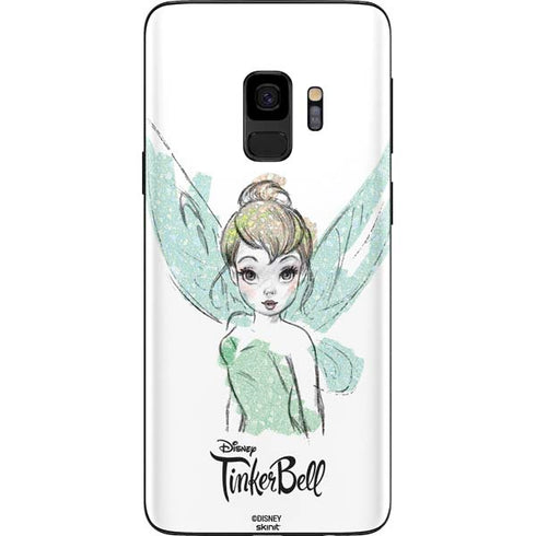 Disney Tinker Bell Watercolor Fairy Art Galaxy S9 Skin